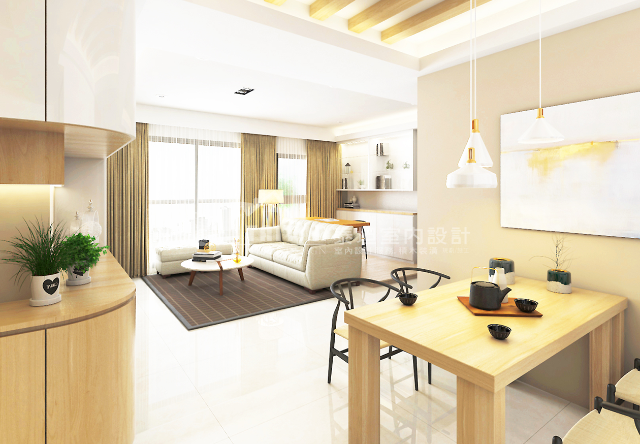 玄關看往客廳的視角(完工)